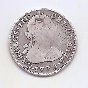 ESPAÑA CARLOS III DEL AÑO 1775 DE 2 REALES